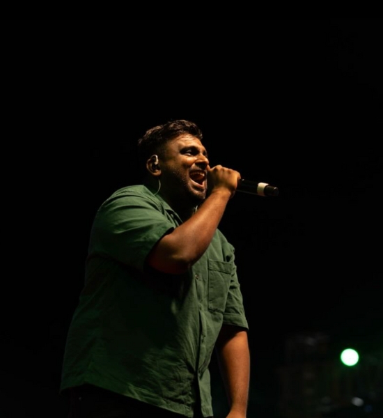 Selvam performing at FOLJ event